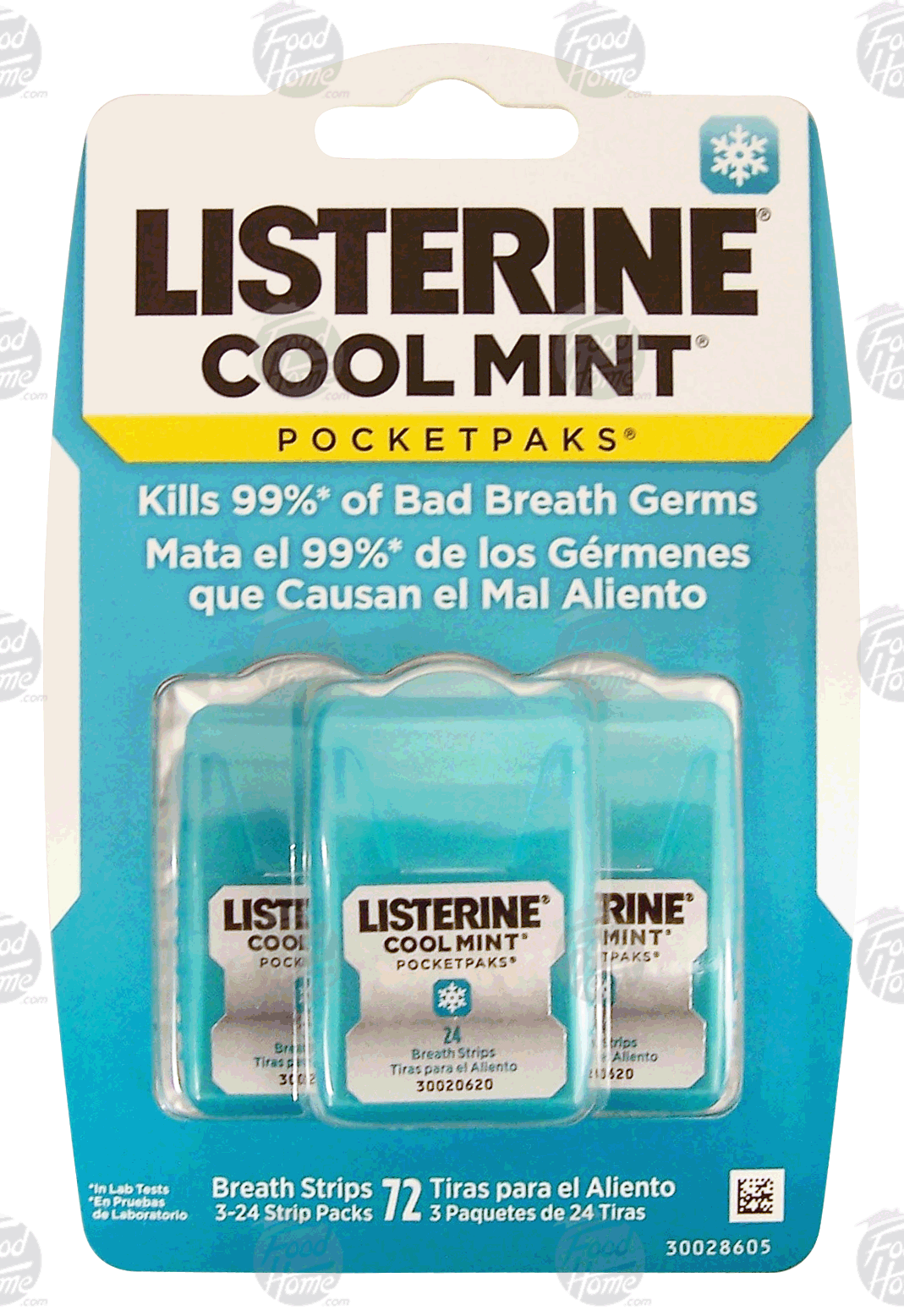 Listerine Cool Mint pocketpaks, breath strips, 3-24 strip packs Full-Size Picture